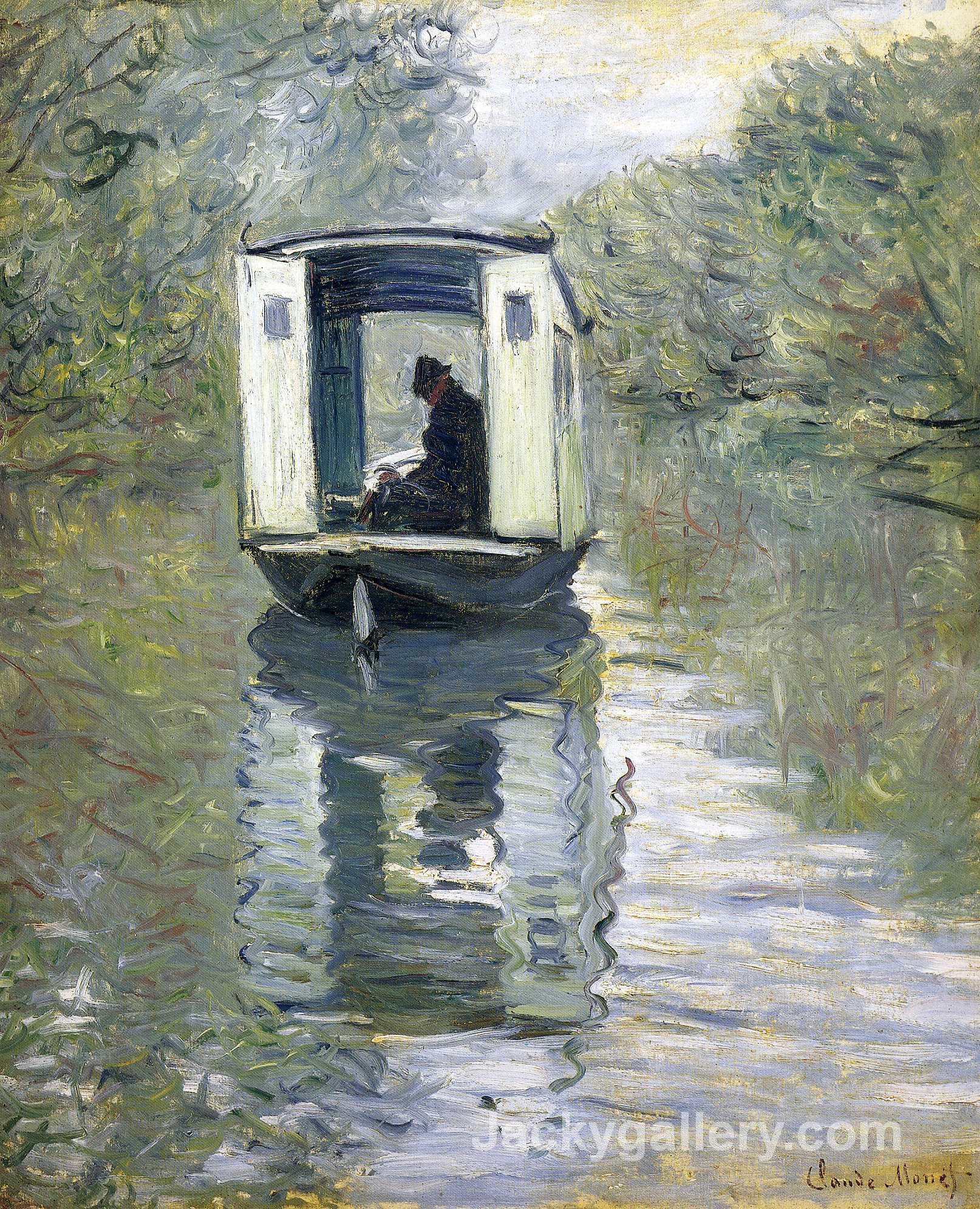 The Boat Studio by Claude Monet paintings reproduction